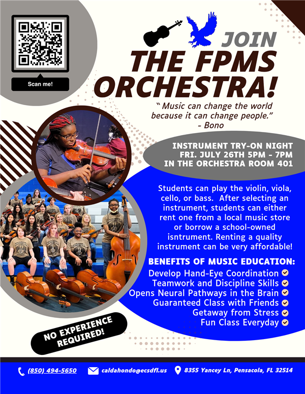 FPMS: Orchestra Recruitment flyer